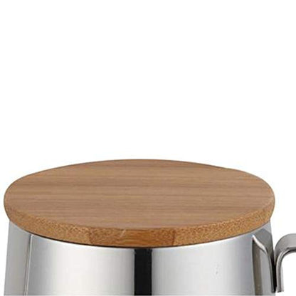 Gooseneck Pour Over Kettle, 12oz/350ml Stainless Steel Coffee Kettle with Wooden Lid, Long Spout for Precise Pouring, Hand Drip Coffee & Tea Pot