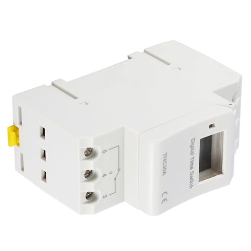 YWBL-WH DIN Rail Timer Switch, 30A LCD Programmable Multi-Voltage