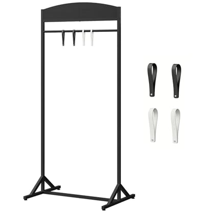 CHOEZON Wedding Welcome Sign Stand, Adjustable Wedding Sign Holder with 4 Leather Straps, 68"x31" Floorstanding Metal Poster Stand with Tripod Base, Display Stand for Wedding, Party, Black TCJ23BB