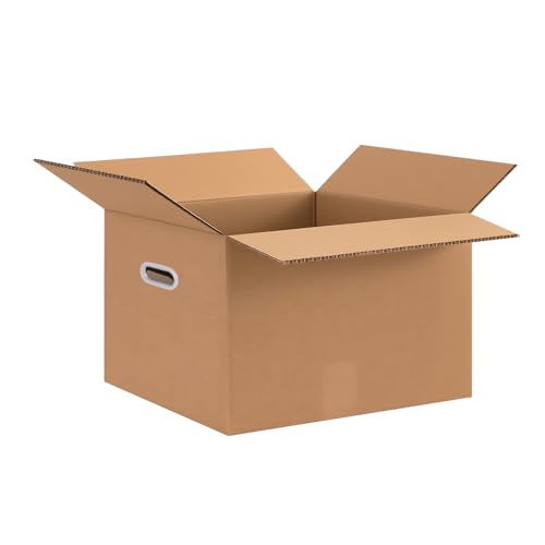 Double Corrugated Moving Boxes with Handles, 12 Pack, 18×18×18" - size: 18" x 18" x 18"with handle