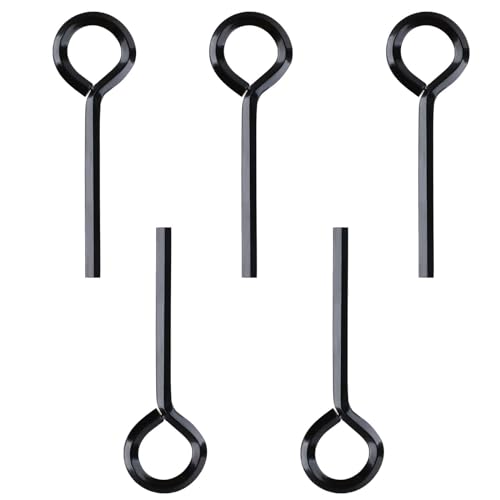 Abeillo 5 Pack 5/32 Allen Wrench Standard Hex Dogging Key with Full Loop, Solid Metal Allen Key Set for Push Bar Panic Exit Devices - size: 5/32in