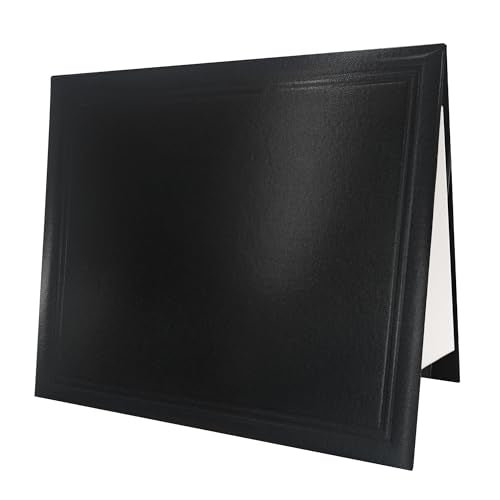 GraduationMall 11"x14" Smooth Padded Diploma Cover Certificate Holder Black - color: Black