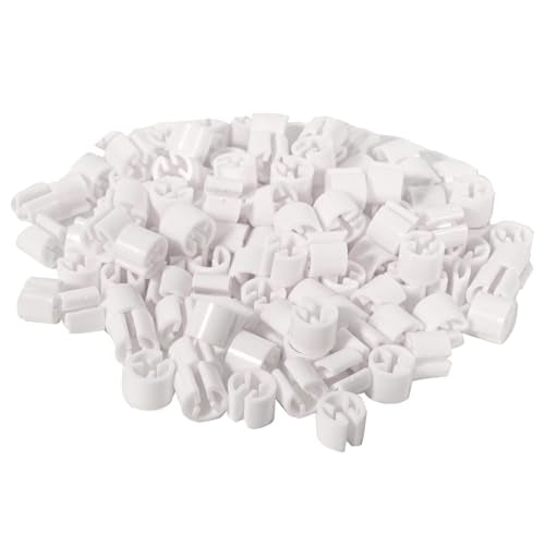 100pcs 3.5mm Plastic Clothes Hangers - Blank Marker for Retail, Laundry & Closet Organization (Bulk Set, Color Coding), White - color: White