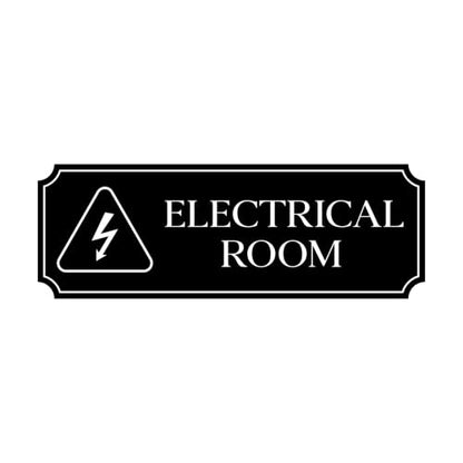 Electrical Room Door Sign for Business,Self-Adhesive Durable Modern - color: ELECTRICAL ROOM 639