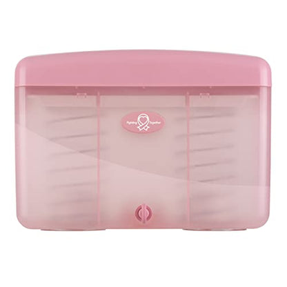 EZbrnd Countertop SLIMFOLD Hand Towel Dispenser for Kitchen/Bathroom/Office/RV/Airbnb, Guest Towel Holder, Pink - color: Pink