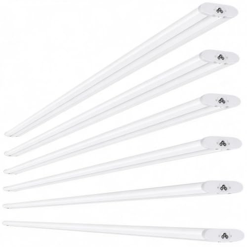 HYPERLITE 8ft LED Shop Light: 110W Ultra Slim Wraparound Light 5000K, 8 Feet LED Strip Light Fixture 120V, 11000LM, 80 CRI, ETL Listed Commercial Ceiling Light for Garage Office, 6pack - size: 8FT | 6PACK