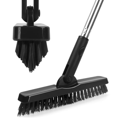 CELOX Grout Cleaner for Tile Floors, Shower Tile Floor Scrubber for Cleaning Baseboard Bathroom, Black - color: Bright-black