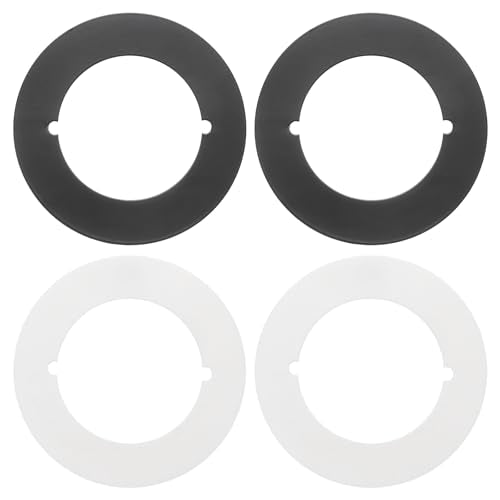 PATIKIL Door Knob Plates, 2 Pcs Round Plate Cover for Door Deadbolt Double Side Knob Handle Repair Kit Cover Filler Fixing Repair Backplate, Black - color: Black