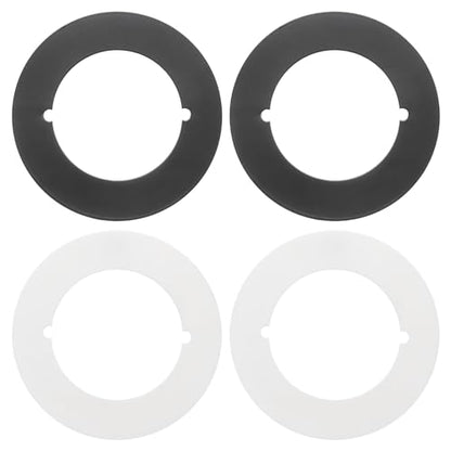 PATIKIL Door Knob Plates, 2 Pcs Round Plate Cover for Door Deadbolt Double Side Knob Handle Repair Kit Cover Filler Fixing Repair Backplate, Black - color: Black