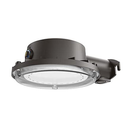 Lithonia Lighting BarnGuard LED Barn Light, Dusk to Dawn Outdoor Lighting, 4000K Cool White, Wall or Pole Mountable Yard Light Fixture, 120V, Aluminum, Dark Bronze - size: 4000 Lumens, style: 4000K Cool White Light