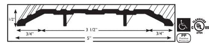 Aluminum Thresholds Extra Width 5"-6"-7"-8" Inch - Residential/Commercial use. Saddle/Handicap Easy Installing and Accessible/Fireproof Rated high-Quality (5"x72") - size: 5"x72"