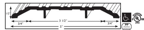 Aluminum Thresholds Extra Width 5"-6"-7"-8" Inch - Residential/Commercial use. Saddle/Handicap Easy Installing and Accessible/Fireproof Rated high-Quality (5"x72") - size: 5"x72"