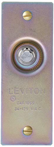 Leviton 3 Amp, 125 Volt, Single-Pole, Doorjamb with Jamb Box Switch, Single Circuit Momentary, Normally ON, Commercial Grade, Brass, 1865
