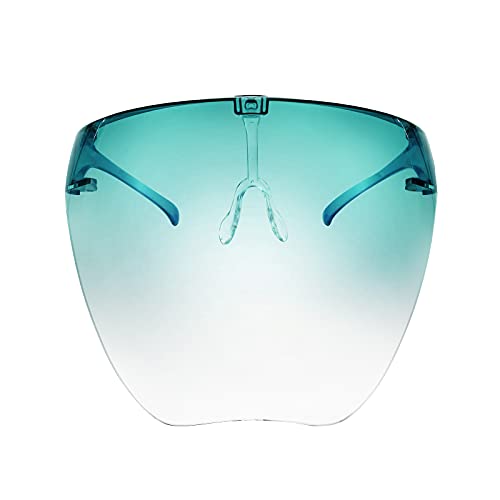 FEISEDY Full Face Shield Sunglasses – Anti-Fog UV400 Mirror Visor - color: 004 Gradient Green