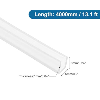 PATIKIL 13Ft U Channel Edging Trim 1/8" Slot Fits 3/32"-1/8" Edge - size: 13Ft Long,1/8" Slot,15/64"Wx5/128"Tx1/5"H