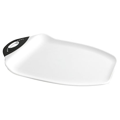 Dexas Chop & Scoop Cutting Board with Non-Slip Feet, 15 x 11 Inch, BPA-Free Dishwasher Safe Kitchen Prep Board, White and Black - color: White, size: 15"L x 11"W