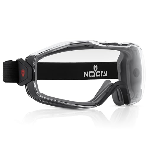NoCry Anti-Fog Safety Goggles Over Glasses, Dust Eye Protection, ANSI Z87.1