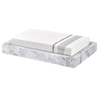 Sumnacon Bathroom Napkin Holder Countertop Stylish Napkin Holders for Paper Napkins Hand Towels Bathrooms Guest Towel Holder Marble Flat Napkin Holder for Vanity Back of Toilet Dining Table Kitchen