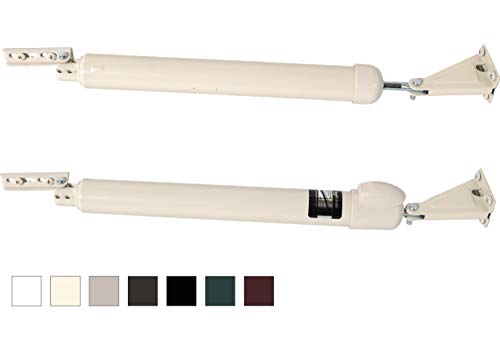 Touch 'n Hold Smooth Dual Door Closer System (Almond) – Heavy-Duty - Touch-Button Hold Open Feature & Smooth Closing Motion - Storm & Security Door (Medium/Heavy Weight). New Door/Replace Old Unit - color: Almond