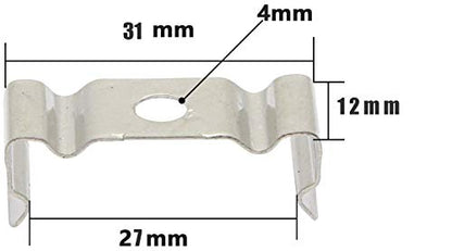 T8 LED Light Bulbs 20 Clips Holder Bracketr for Lamp Socket Shop Light Fixture, Led Ceiling Lamp(20pcs) (31mm/1.22inch) - size: 31mm