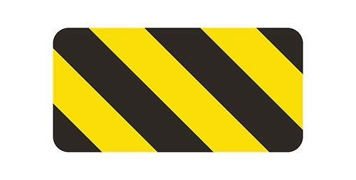 5S Location Marking Dash (Various Sizes Available) Durable Dash Shaped Floor Marker by Graphical Warehouse- Vibrant Colors, Rounded Corners (4x2" (50 Pack), Black/Yellow) - color: Black/Yellow, size: 4x2" (50 pack)