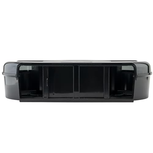 Winco 9 1/2" Black Double Roll Toilet Paper Dispenser