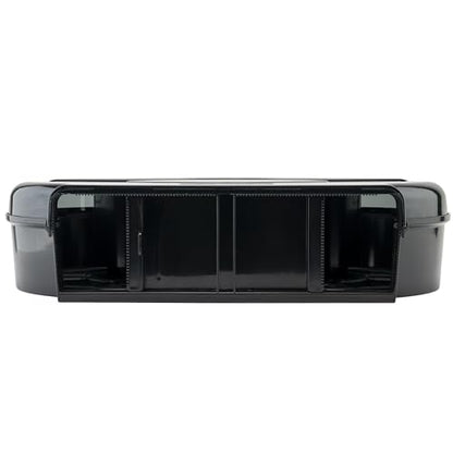 Winco 9 1/2" Black Double Roll Toilet Paper Dispenser