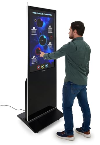 Displays2go Advertising Multimedia Kiosk - color: Black, size: 43"