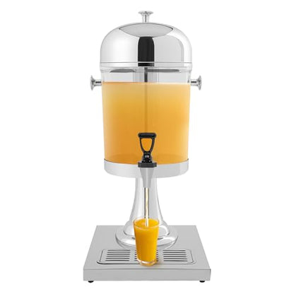 2.11 Gallon Beverage Dispenser with Stand and Ice Core, Commercial Cold Beverage Container with Spigot Drink Jug Stainless Steel Drink Dispensers for Parties Bars Restaurants - size: 8L/2.11Gal— Single Barrel