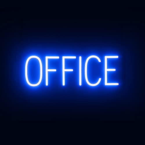 SpellBrite LED Neon OFFICE Sign for Business - Blue, 21" x 6" - color: Blue, size: OFFICE (21"x6.3")