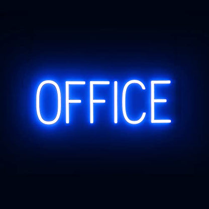 SpellBrite LED Neon OFFICE Sign for Business - Blue, 21" x 6" - color: Blue, size: OFFICE (21"x6.3")