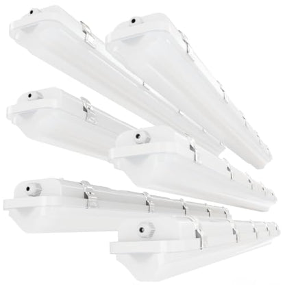 4FT LED Vapor Tight Light 60W 7800LM 5000K IP65 Waterproof Shop Lights - size: 6Pack