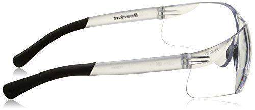 MCR Safety BearKat Magnifier Safety Glasses BKH20 Duramass Hard Coated Polycarbonate Lenses, Clear Lenses, Clear Frame with Clear Temple, Soft Nose Piece (Pack of 2) - color: Clear Lens, size: 2.0 Diopter (Pack of 2)