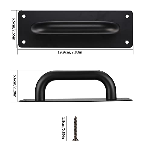 Door Handle Pull Push Door Plate, Door Push Plate Handles, Heavy Duty Barn Door Pulls, Cabinet Drawer Push Pull Handles for Kitchen Cabinet Drawer Sliding Door Handles (199x65mm) - size: 199x65mm