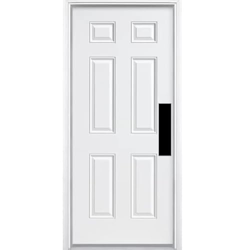Deck the Door Decor | Door Push Plate - Screw Mount - Multiple Sizes & Finishes (Satin Black, 4 x 16) - color: Satin Black, size: 4 x 16"