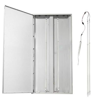 2Pack 3500K 4FT Magnetic LED Troffer Retrofit Kit,24W, Super Bright 3600LM - color: 4ft 2pack 3500k Transparent