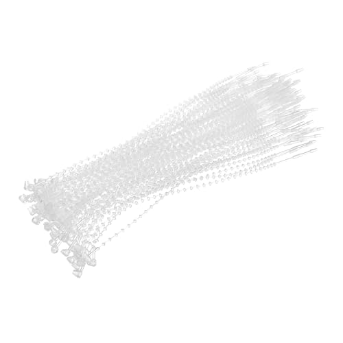 1000 Pcs Beaded Loop Tie Fasteners 6 Inch Snap Lock Pin Transparent - color: Transparent, size: 6 Inch