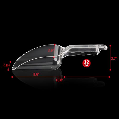 New Star Foodservice Polycarbonate Plastic Utility Ice Scoop, Clear, 12 oz - color: Clear, size: 12 oz.