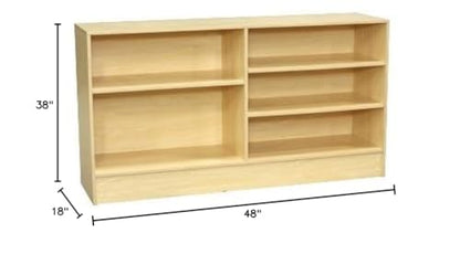 Only Hangers Cash Register Stand with 3 Height-Adjustable Shelves- 48" Black Melamine Checkout Counter - Available in Black and Maple. Available in 48" Wide and 72" Wide. (72" Wide, Maple) - color: Maple, size: 72" WIDE
