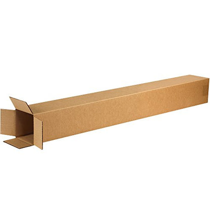 BOX USA Shipping Boxes Medium 4"L x 4"W x 40"H 25-Pack, Cardboard Box for Shipping, Moving, Mailing, Packing, Packaging and Storage - size: 4"L x 4"W x 40"H