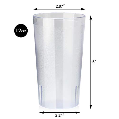 New Star Foodservice | Restaurant-Grade Beverage Tumblers (Clear (Set of 12), 12 oz) - size: 12 oz