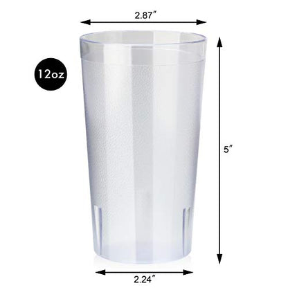 New Star Foodservice | Restaurant-Grade Beverage Tumblers (Clear (Set of 12), 12 oz) (Pack of 6) - size: 12 oz (Pack of 6)