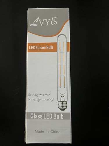 E26 Dimmable Led Tubular Bulb 8W Long Tube Edison Light Bulbs 2700K - color: 8.9 Inch-2700k Warm White-8w(amber Glass)
