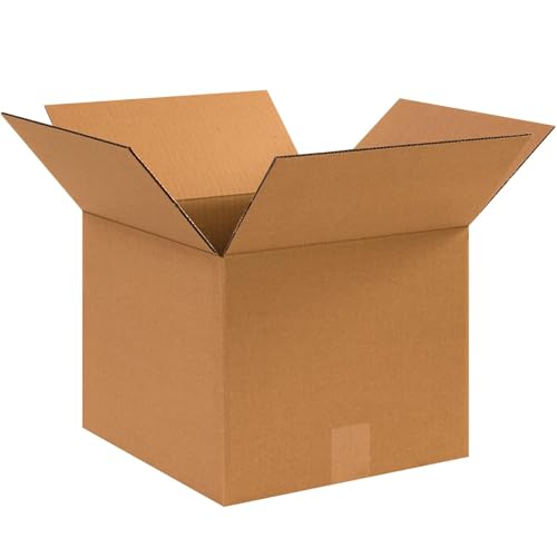 10"L x 10"W x 10"H (25-Pack) Small Shipping Boxes | Kraft Corrugated Cardboard Boxes for Packing, Moving and Storage, Multi-Purpose - size: 10x10x10 inches