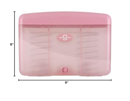 EZbrnd Countertop SLIMFOLD Hand Towel Dispenser for Kitchen/Bathroom/Office/RV/Airbnb, Guest Towel Holder, Pink - color: Pink