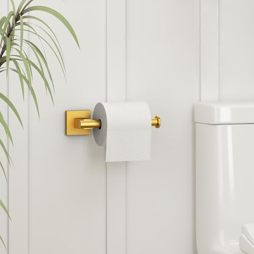 Suyar Brushed Gold Toilet Paper Holder, Bathroom Toilet Paper Roll Holder - color: Brushed Gold