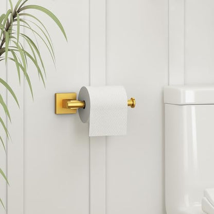Suyar Brushed Gold Toilet Paper Holder, Bathroom Toilet Paper Roll Holder - color: Brushed Gold