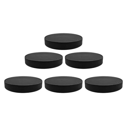 110mm Black Plastic 6 Pack Replacement Lids with Leak Proof Liner - 110/400 Plastic Replacement Lids (6pk, Black Lids) - size: 6pk - 110/400 Black Lid