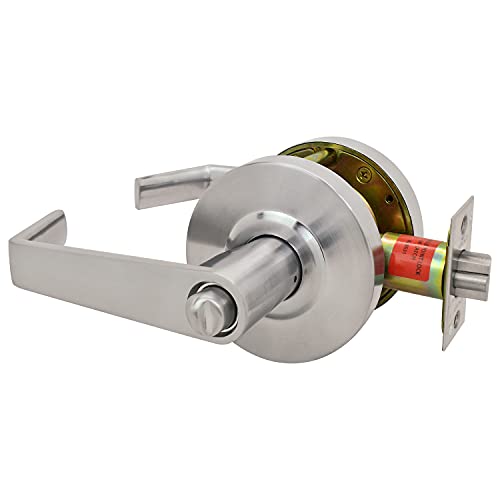 Nuk3y Azure Grade 2 Commercial Duty Cylindrical Lever Lockeset, ADA, UL Rated, Satin Chrome US26D (Entry) - size: Entry
