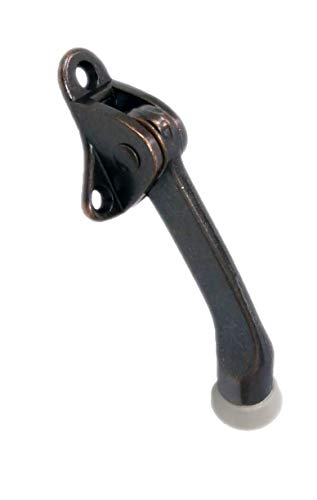 QCAA Heavy Duty Kickdown Door Holder, 4", Zinc Die Cast, Antique Copper, Made in Taiwan - color: Antique Copper(4"), size: 1 Pack
